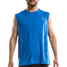 SeasonFive Men's Chalk sleeveless Atmos LT shirt great for; biking, watersports, surfing, sailing, paddle boarding, fishing, sun protection, trails, and any activewear