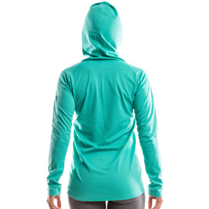 SeasonFive Women's Atmos LT Swan Hoodie great for; biking, fishing, sailing, paddle boarding, trails, surfing, sun protection, watersports, and any activewear
